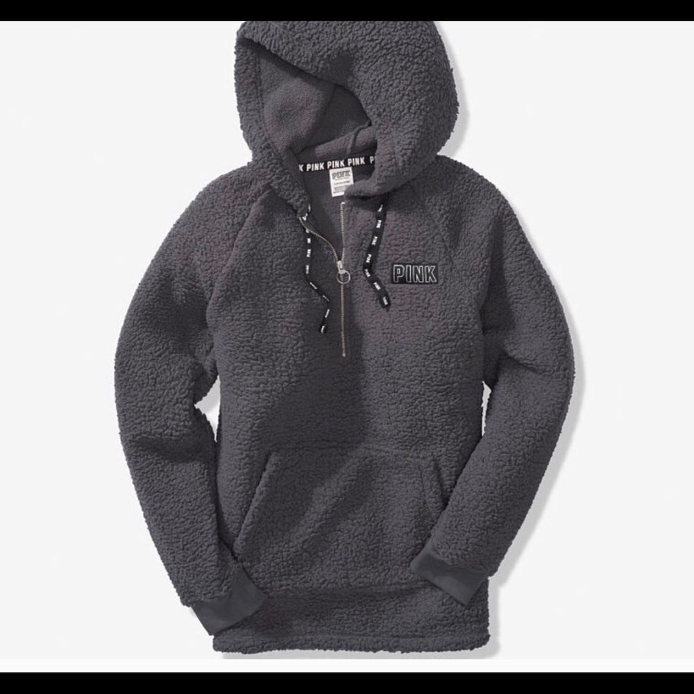 PINK Sherpa hoodie